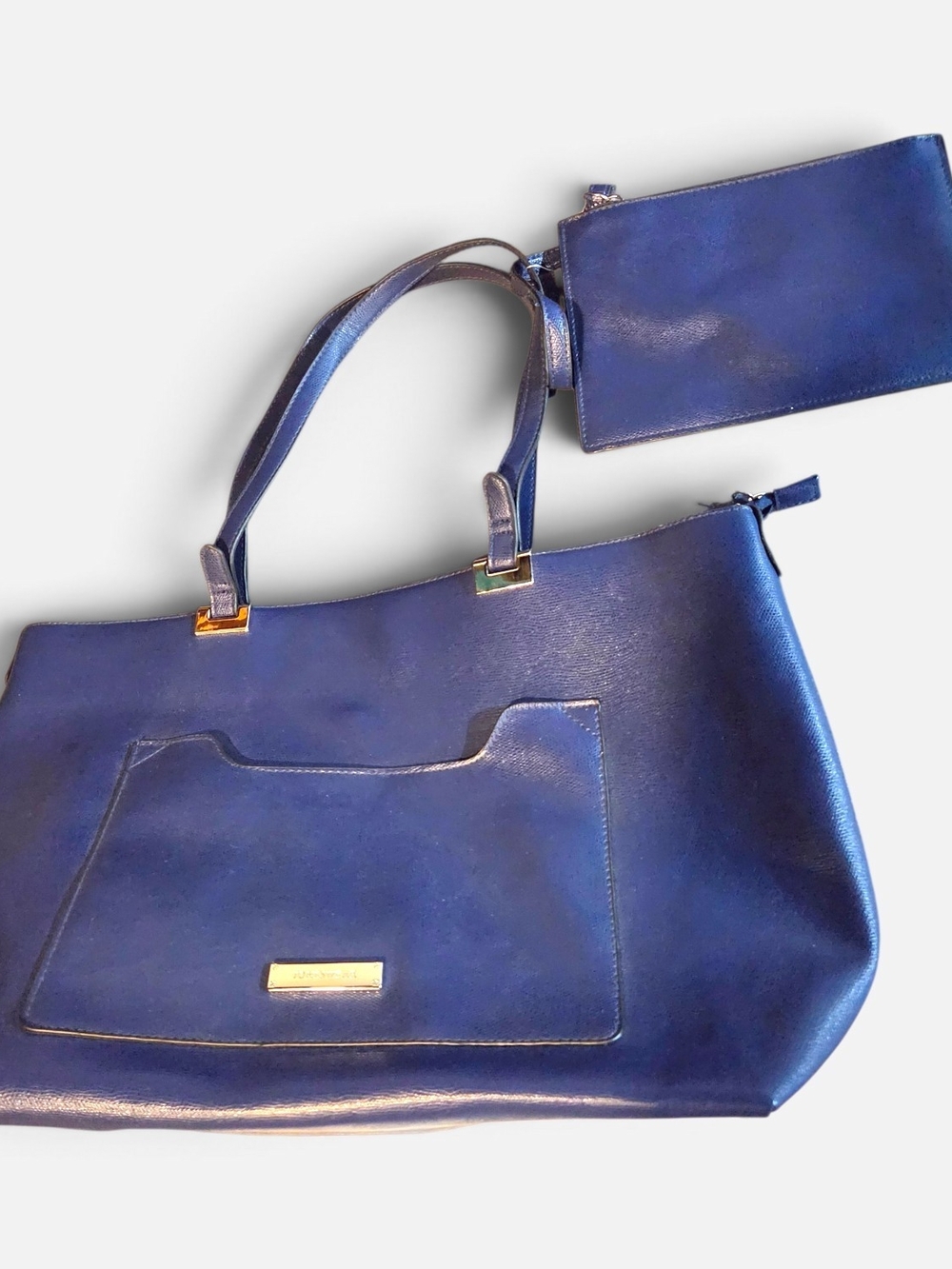 Jones New York Navy Tote with Removable Pouch - Picture 2 of 3